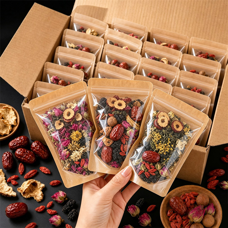 Food Or Snacks - 100Pcs Clear Kraft Paper Packaging Stand