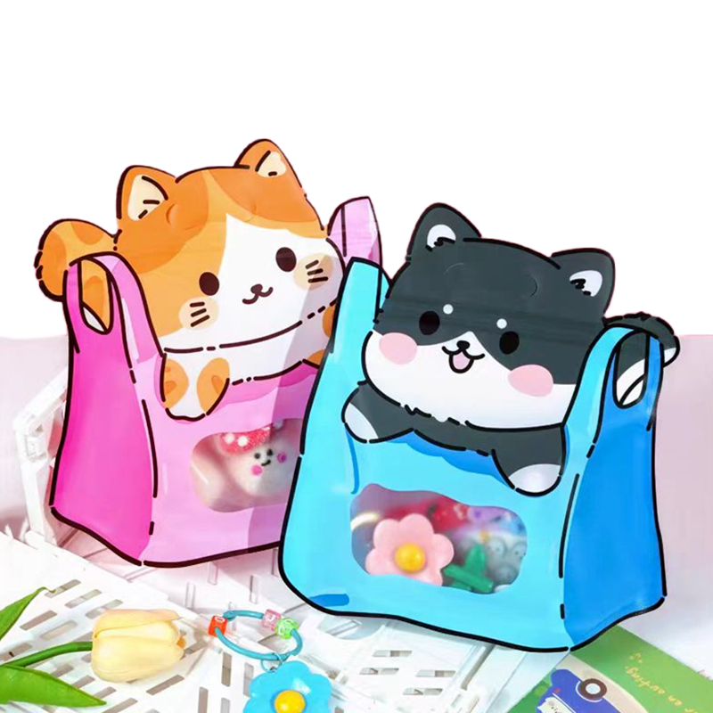 Food Or Snacks - Cartoon Self-Sealing Snack Bags Frosted Window