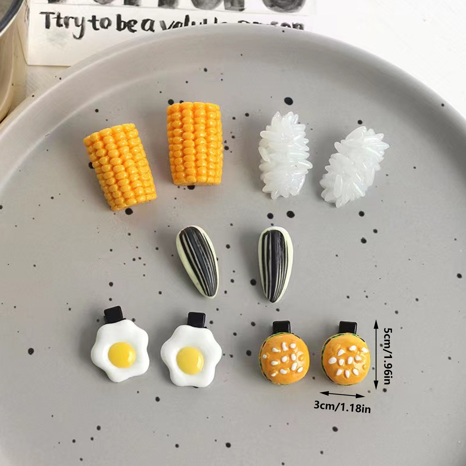 Mini Food Hair Clips Set Reali - огляд і ціна Food Or Snacks