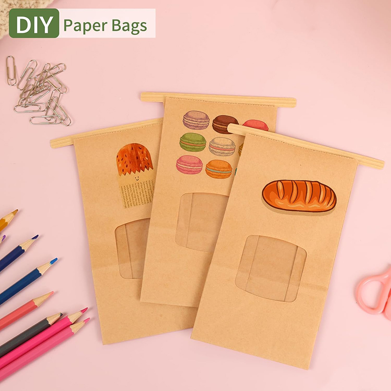 10Pcs Bakery Bags, Window Seal - огляд і ціна Food Or Snacks