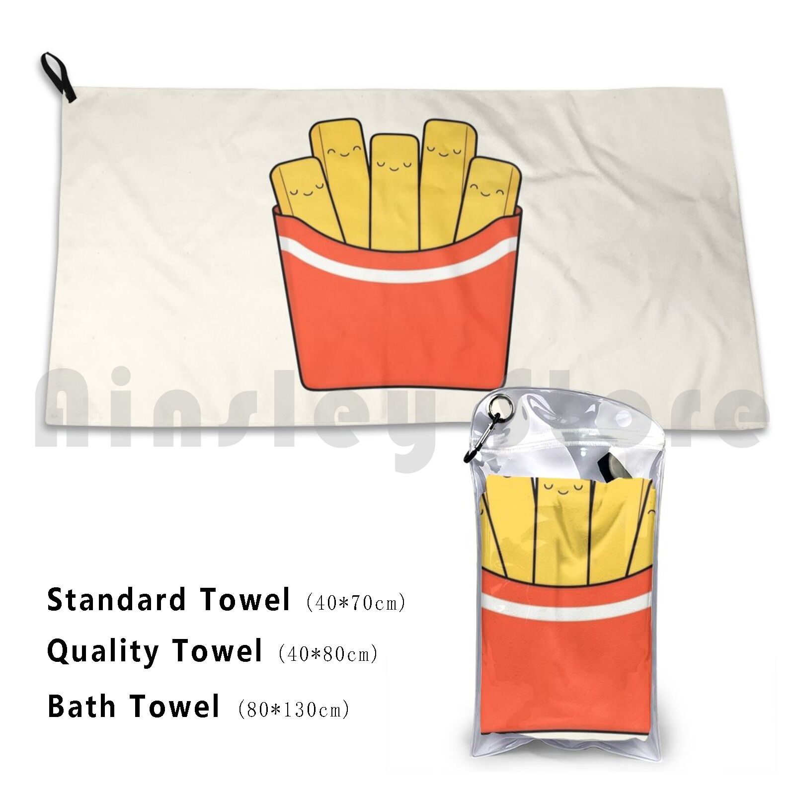 Best Fries Bath Towel Beach Cu - огляд і ціна Yummy Food Snacks