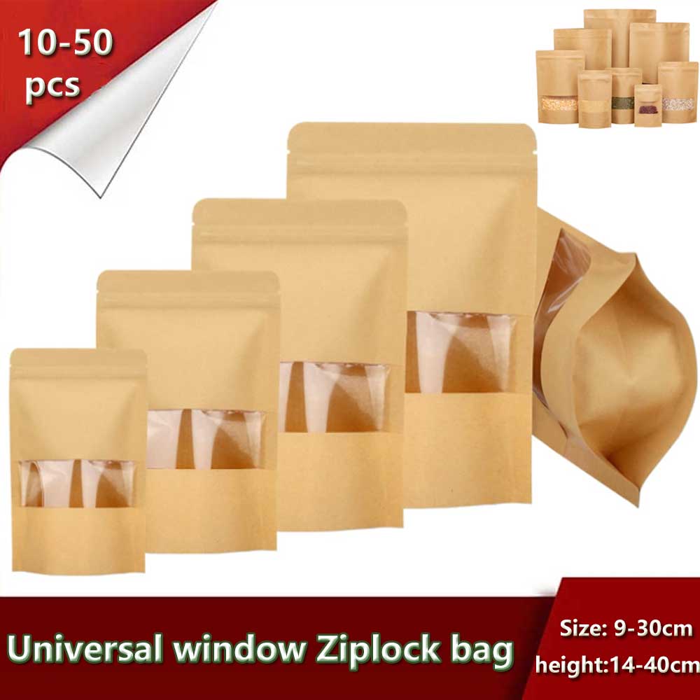 10-50pcs Upright Seal Bone Zip - огляд і ціна Food Or Snacks