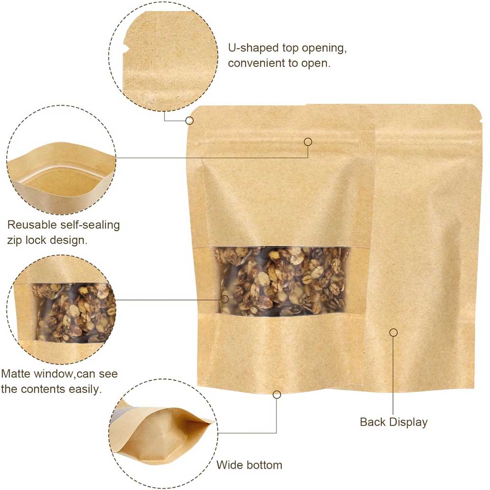 10-50pcs Upright Seal Bone Zip - огляд і ціна Food Or Snacks